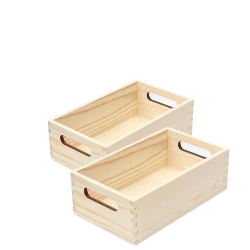 美品　桐箱　木箱　天然木　無垢　蓋付　レトロ　アンティーク　希少 楽天市場】収納木箱 アンティーク風 ウッドボックス（2個セット